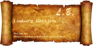 Lemberg Bettina névjegykártya