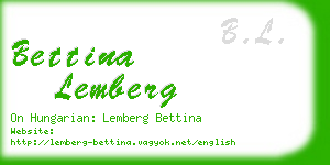 bettina lemberg business card